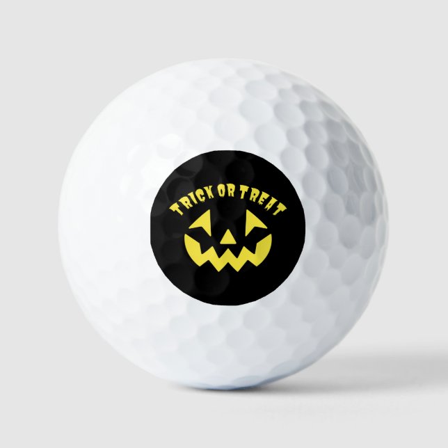 Trick Or Treat Jack O'Lantern Halloween  Golf Balls (Front)