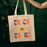 Trick or Treat Kids Halloween Candy Tote Bag<br><div class="desc">A cute and colourful Halloween candy tote bag that says Trick or Treat and is reusable and great for handing out candy or carrying on Halloween night!</div>