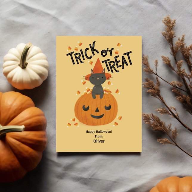 Trick Or Treat Kids Halloween Classroom Card (Creator Uploaded)