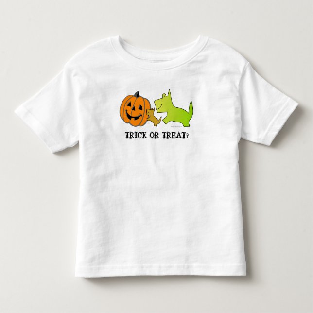 Trick Or Treat Kids Halloween Puppy T-Shirt 1 (Front)