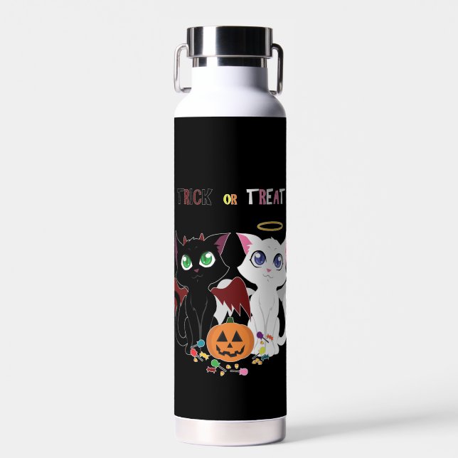 Trick or Treat Kittens Water Bottle (Front)