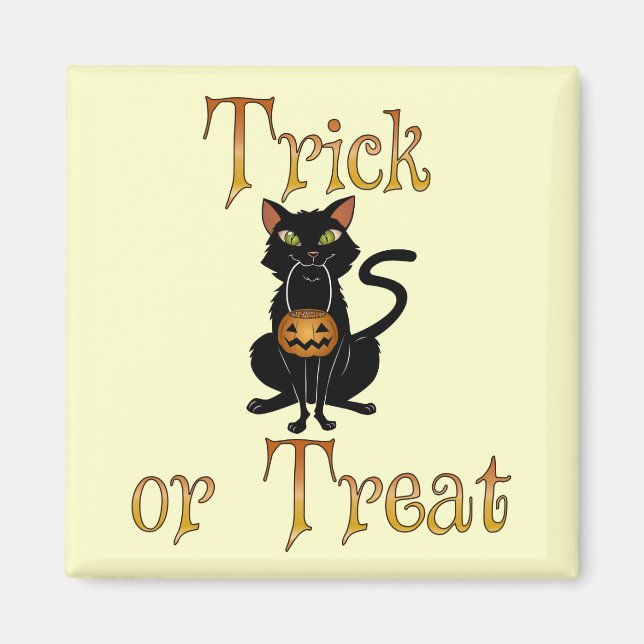 Trick or Treat Kitty Magnet (Front)