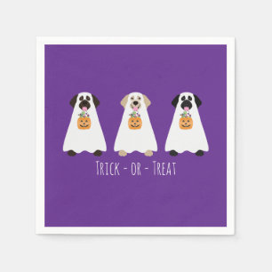 Trick Or Treat Labrador Retriever Ghost Dogs Napkin