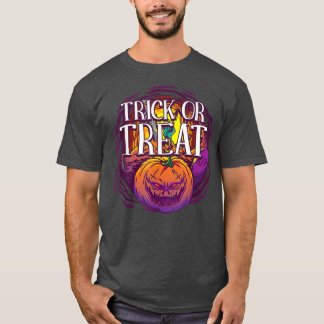 Trick Or Treat Lazy Halloween Costume Scary Spooky T-Shirt