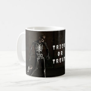 Trick or Treat. Man dressed as skeleton Coffee Mug