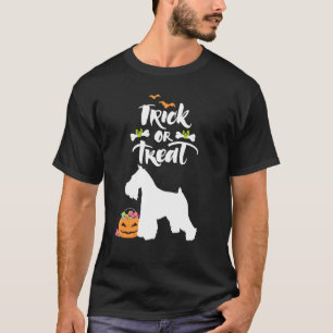 Trick Or Treat Miniature Schnauzer Dog Halloween C T-Shirt