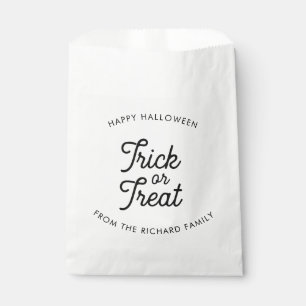 Trick or Treat Minimalist Modern Favour Bag