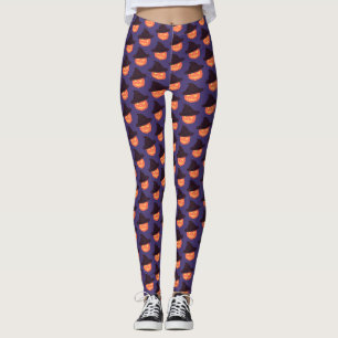 “Trick or Treat” Modern Script Halloween Napkins  Leggings