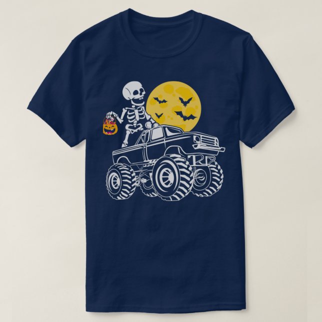 TRICK OR TREAT MONSTER TRUCK HALLOWEEN T-Shirt (Design Front)