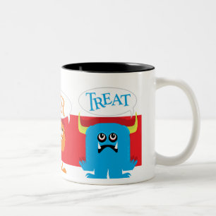 Trick or Treat Monsters Two-Tone Coffee Mug