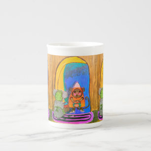 TRICK OR TREAT MRS. MOUSE BONE CHINA MUG