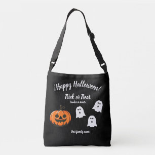 trick or treat,name, halloween,Pumpki personalised Crossbody Bag
