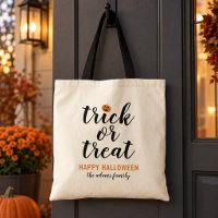 Trick or Treat Natural Family Name Halloween