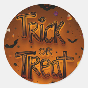 Trick or Treat New Halloween Classic Round Sticker