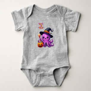 Trick or Treat Octopus Halloween Baby Bodysuit