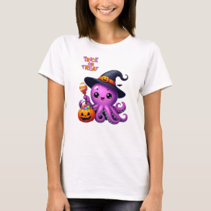Trick or Treat Octopus Halloween T-Shirt