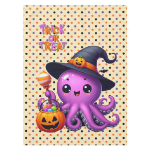 Trick or Treat Octopus Halloween Tablecloth