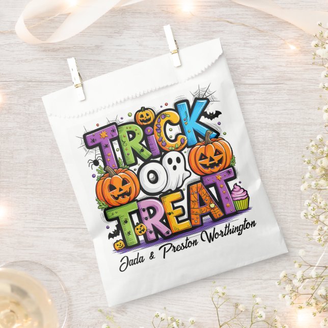  Trick or Treat or TRUNK or Treat Favour Bag (Clipped)