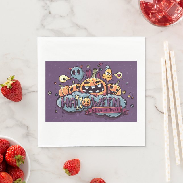 Trick Or Treat Paper Napkins (Creator Uploaded)
