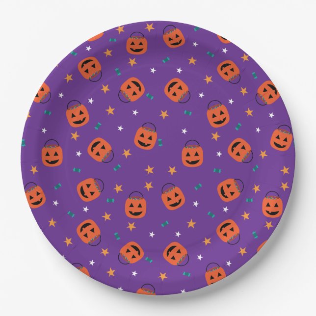 Trick-or-Treat Paper Plate (Front)