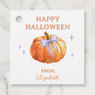 Trick or Treat Party Favour Bag Halloween Stickers Tags