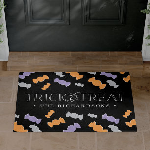 Trick or Treat Personalised Halloween Doormat