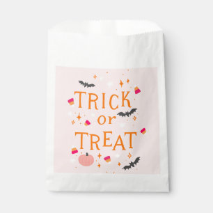 Trick Or Treat Pink Halloween Favour Bag