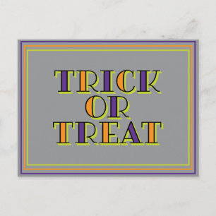 Trick or Treat Postcard