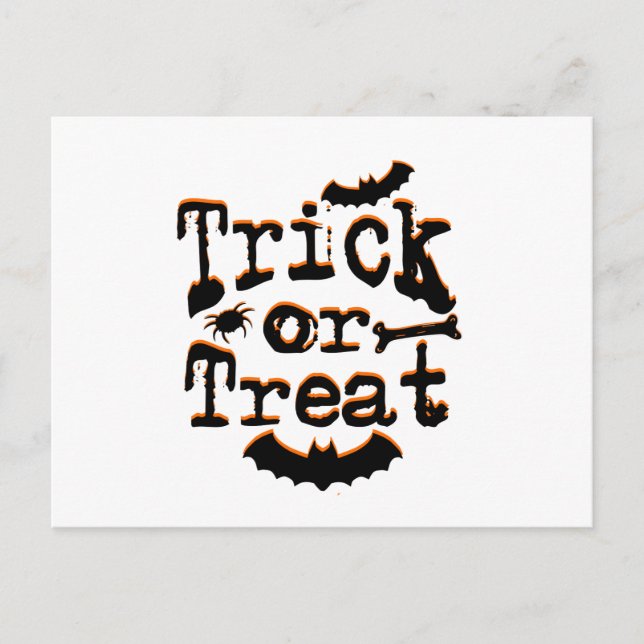 trick or treat postcard (Front)