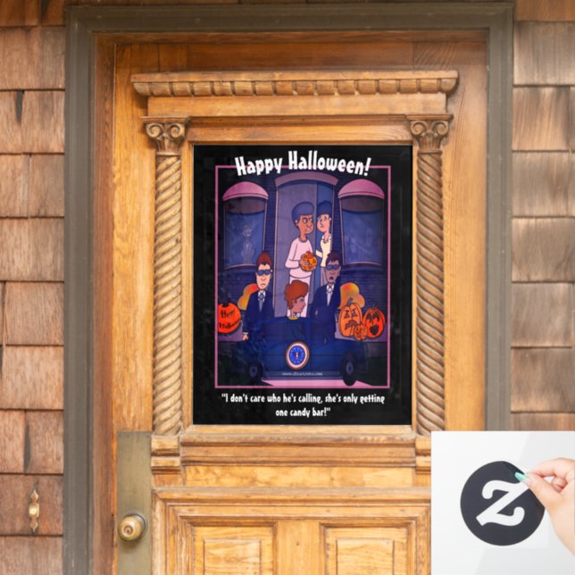 Trick Or Treat Postcard (Home Door)