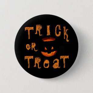 Trick or Treat Pumpkin 6 Cm Round Badge