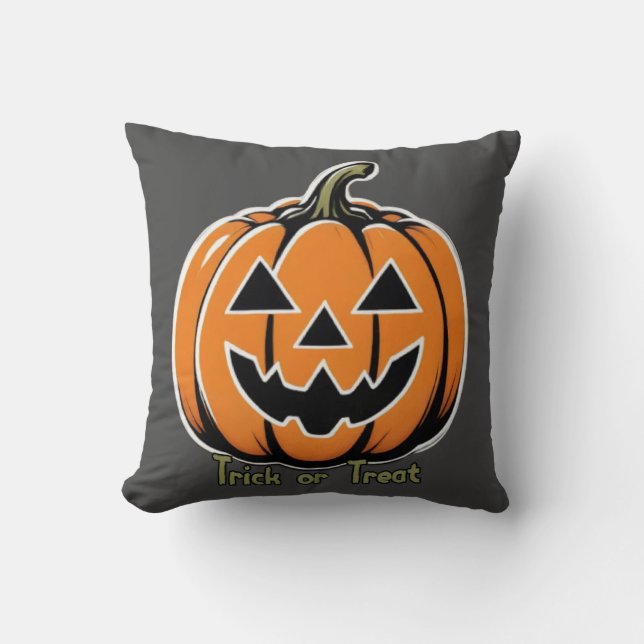 Trick or Treat- Pumpkin Cushion (Front)