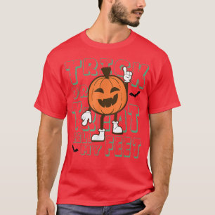 Trick Or Treat Pumpkin Halloween Funny Men Women T-Shirt