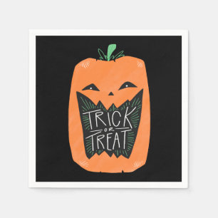 Trick or Treat Pumpkin Halloween Napkin