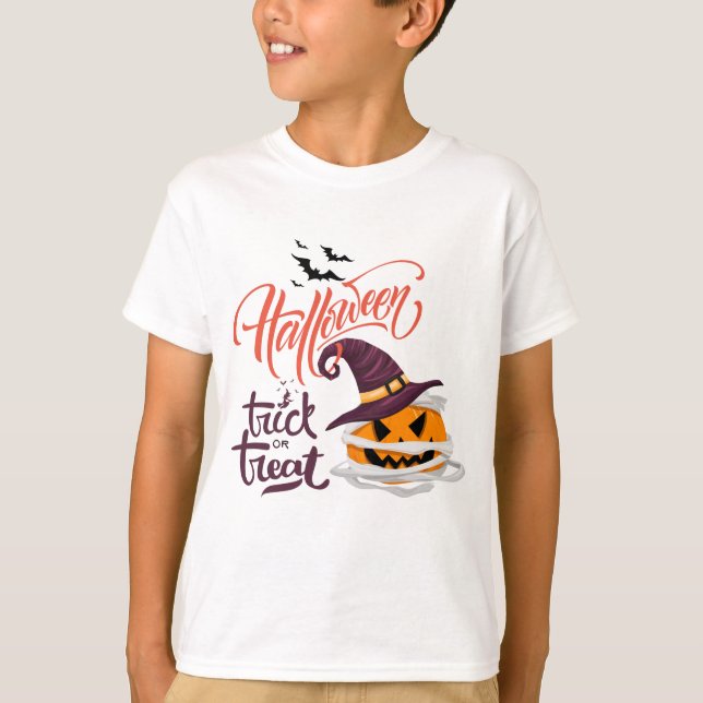 Trick Or Treat Pumpkin Halloween  T-Shirt (Front)