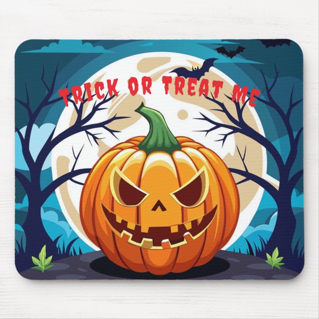 Trick or Treat Pumpkin Moonlight  Mouse Pad (Front)