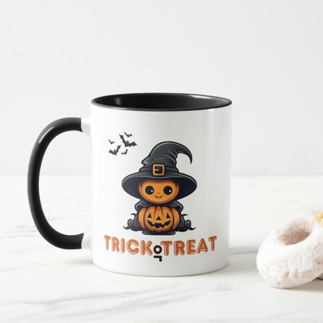 Trick or Treat Pumpkin Mug (With Donut)