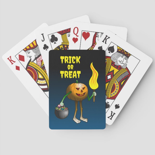 Trick or Treat Pumpkin Playing Cards (Back)