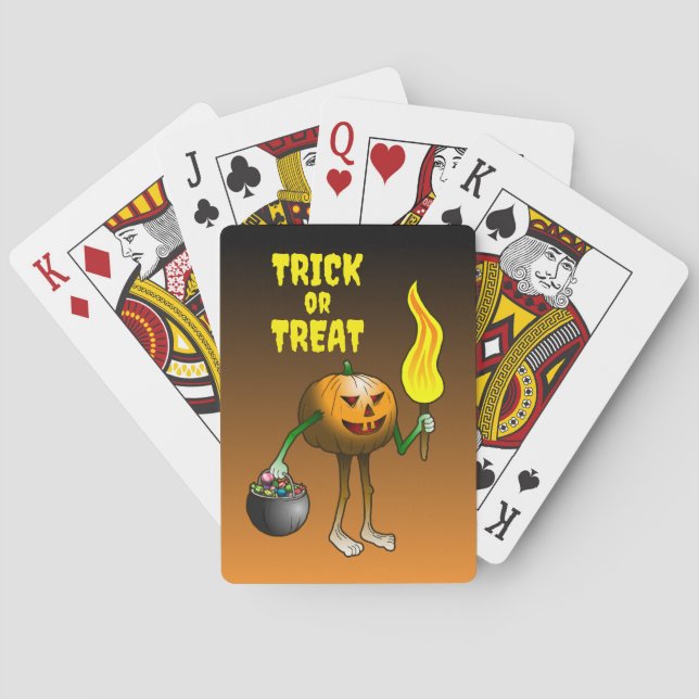 Trick or Treat Pumpkin Playing Cards (Back)