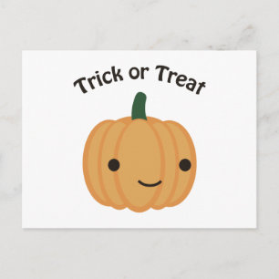 Trick or Treat Pumpkin Postcard