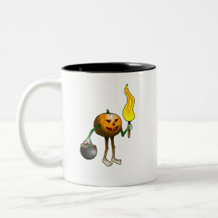Trick or Treat pumpkin Two-Tone Coffee Mug