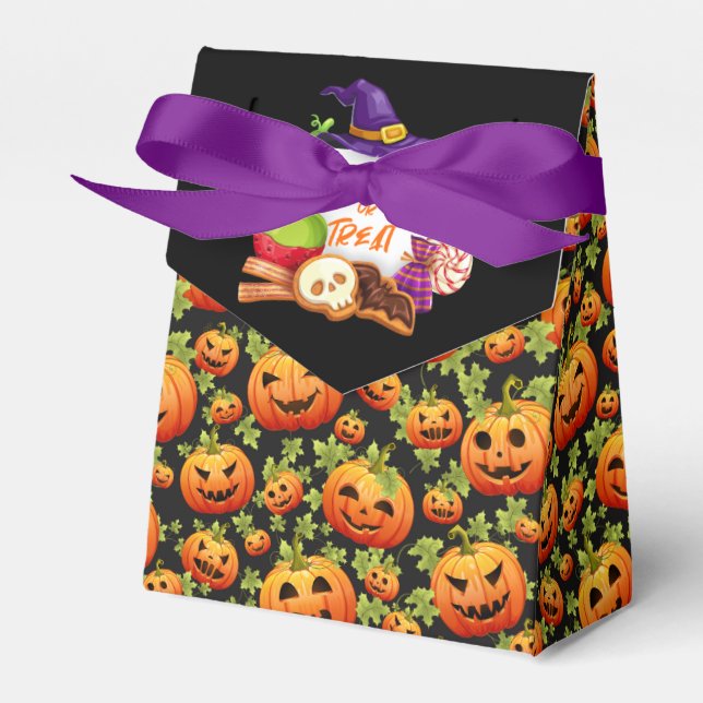 Trick Or Treat Pumpkins Favour Box (Front Side)