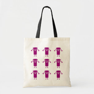 Trick or Treat Purple Frankenstein Canvas Tote Bag