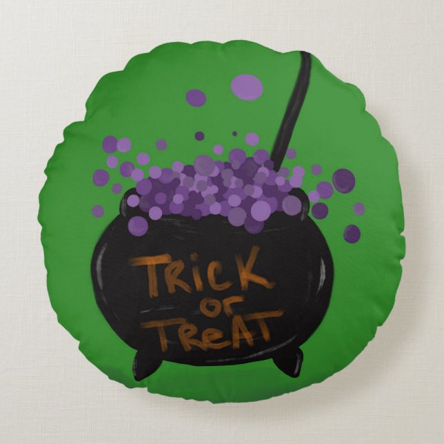 Trick or Treat! Round Cushion (Front)