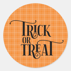 Trick or Treat Round Stickers