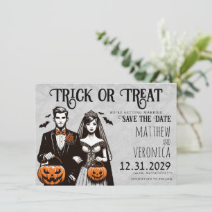 Trick or Treat Save The Date Card