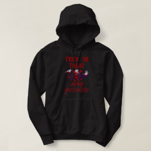 "TRICK OR TREAT SCARY CLOWN" halloween funny Hoodie