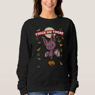 Trick Or Treat Scary Creepy Halloween Monster Hall Sweatshirt