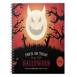 Trick or Treat Scary Night Halloween Notebook