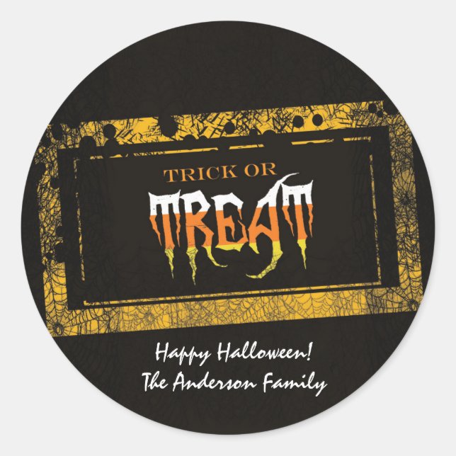 Trick or Treat Sickers Classic Round Sticker (Front)